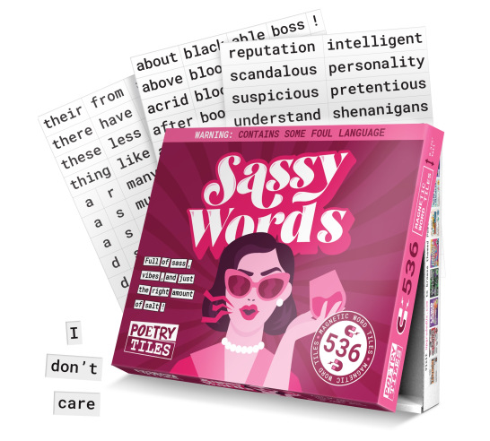 Poetry Tiles Sassy Words Themed Kit 