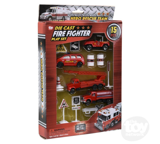 Die Cast Firefighter Vehicle Set