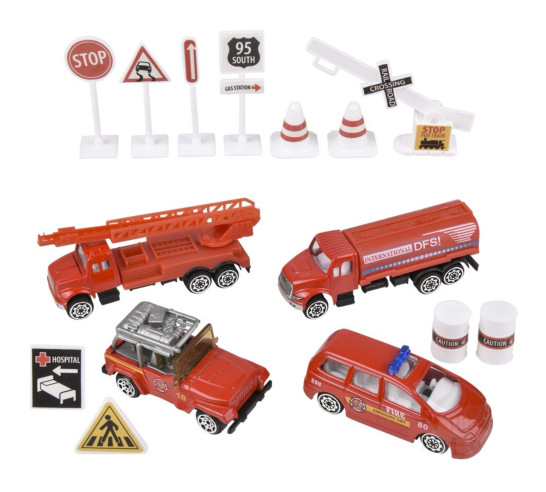 Die Cast Firefighter Vehicle Set