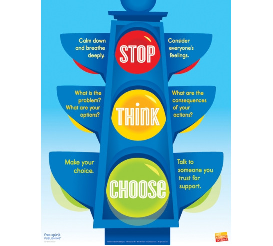 Stop Think Choose Poster – Playroom Furnishings: Posters & Decor