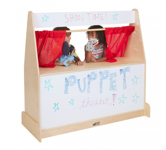 Puppet Theater with Dry Erase & Storage