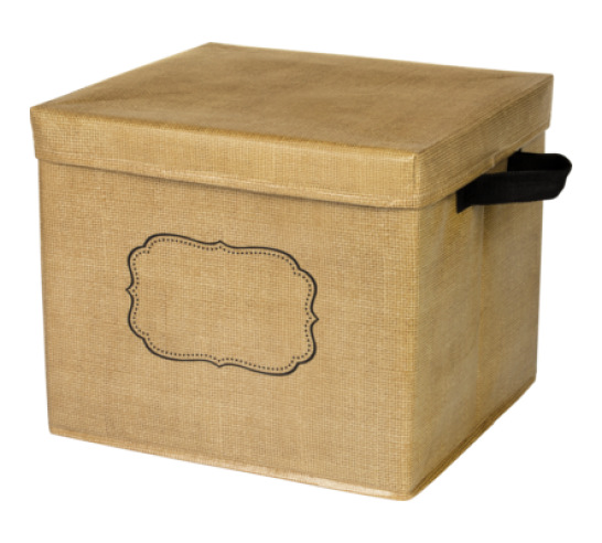 Burlap Storage Box