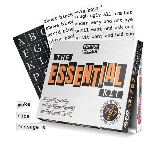 Poetry Tiles Essentials Kit - 797 Word Magnets
