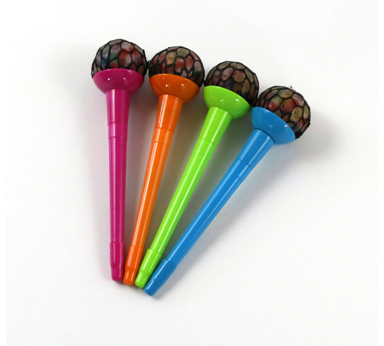Rainbow Mesh Squeeze Ball Pen