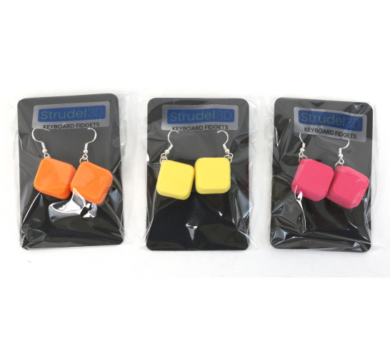 Mechanical Fidget Earrings - Yellow