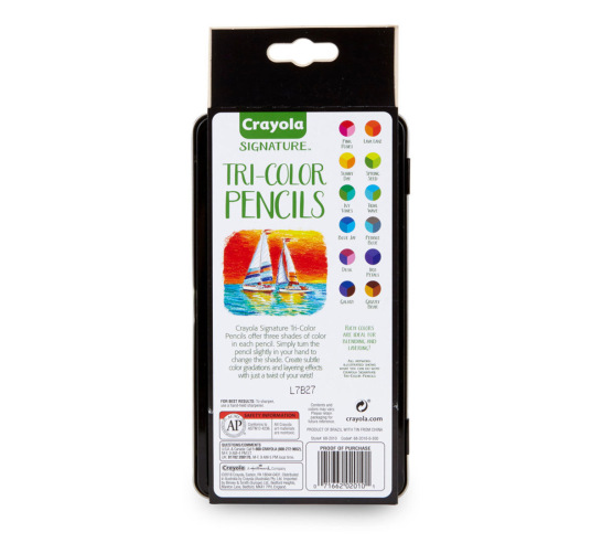 Crayola Tri-Shade Colored Pencils with Tin