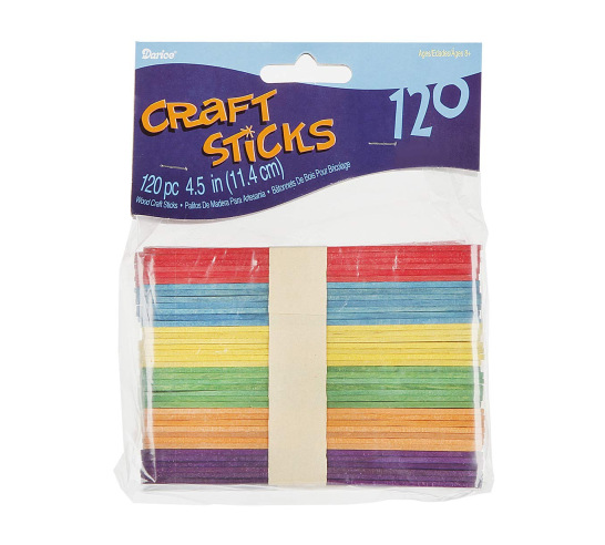 Colored Craft Sticks (120 Pieces)