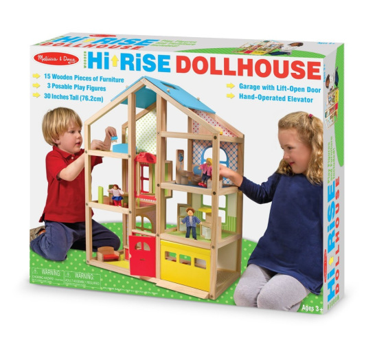 Hi-Rise Wooden Dollhouse (Furnished)