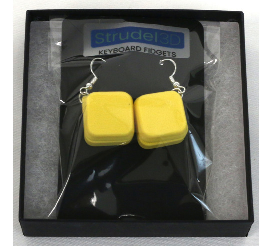 Mechanical Fidget Earrings - Yellow