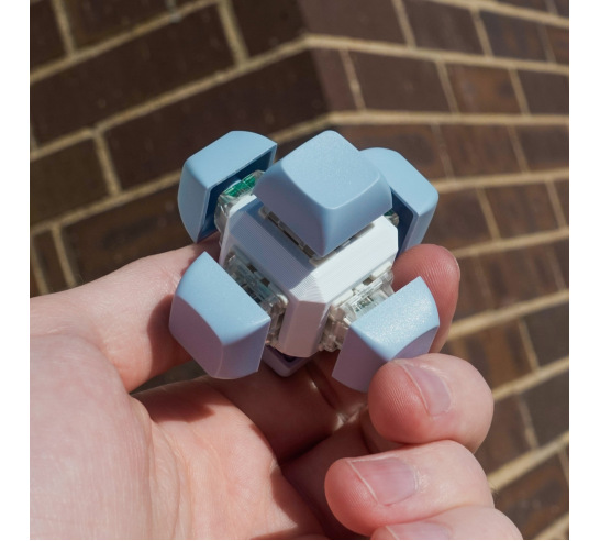 Mechanical Fidget Cube - Clicky - Pastel Blue