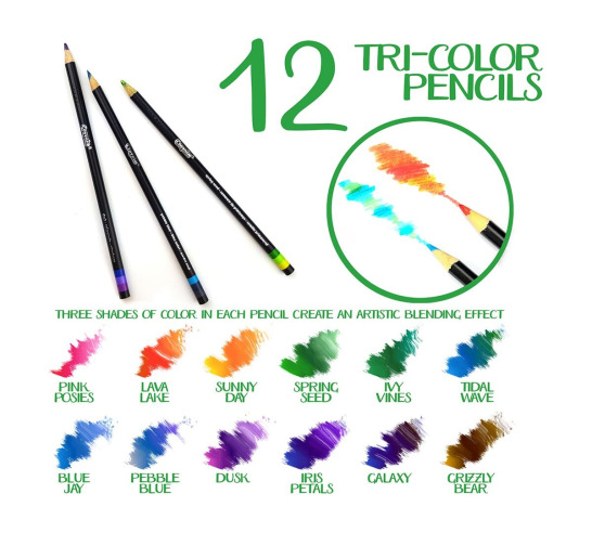 Crayola Tri-Shade Colored Pencils with Tin