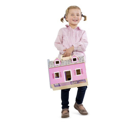 Fold & Go Portable Dollhouse (Furnished)