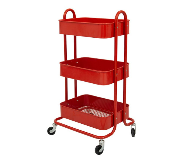 Metal Utility Cart - Red