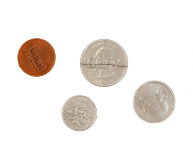 Plastic Coins (Set of 4)
