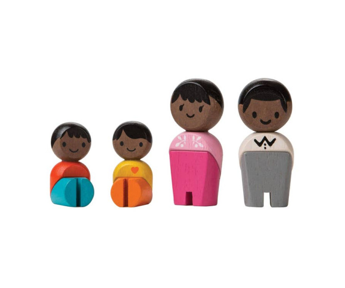 Wooden Block Family - African American
