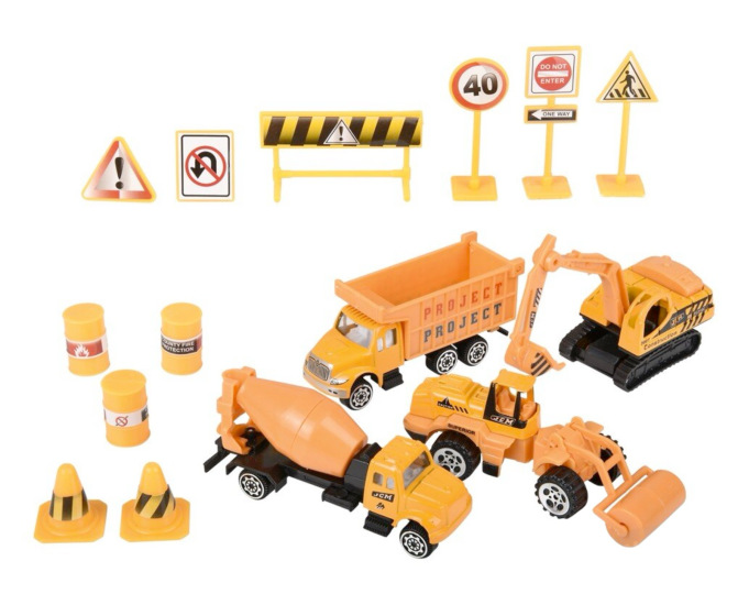 Die Cast Construction Vehicles Play Set