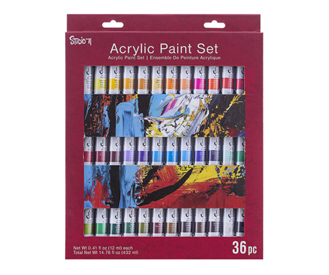 Acrylic Paint Set: 36 tubes