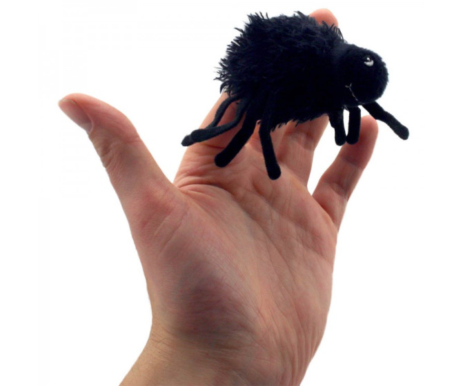Furry Spider Finger Puppet