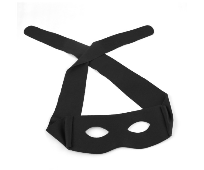 Tie-Back Black Mask