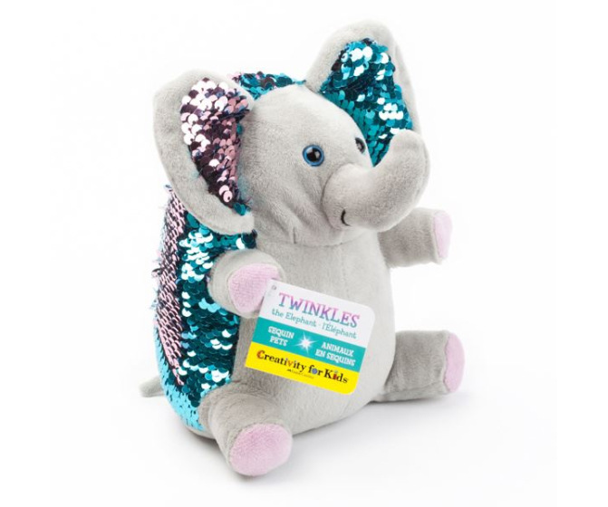 Twinkles the Elephant: Mini Weighted Sequin Pet
