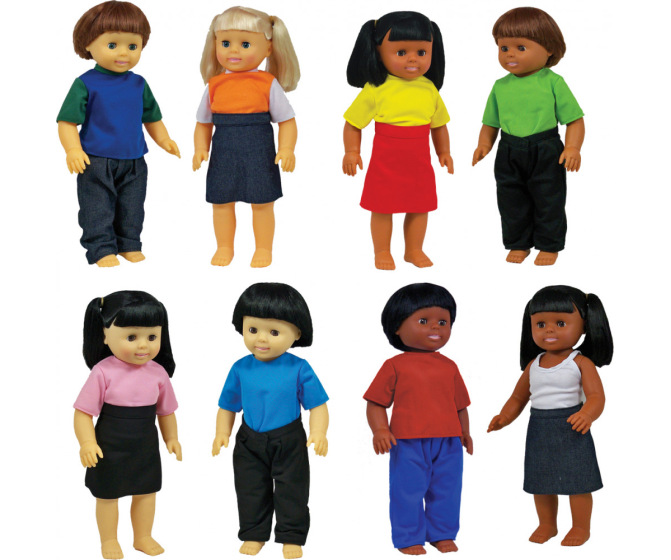 Multicultural Toddler Dolls (Set of 8)