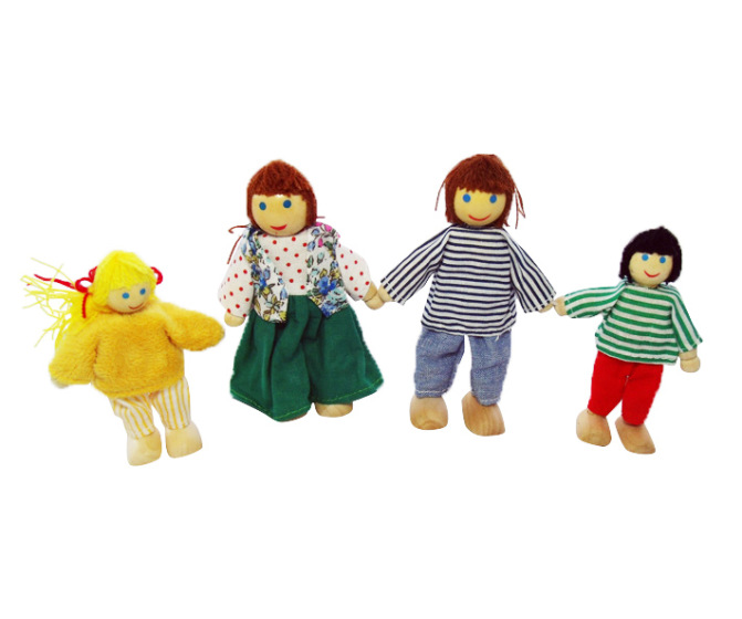 Bendable Wooden Doll Family (Economy)