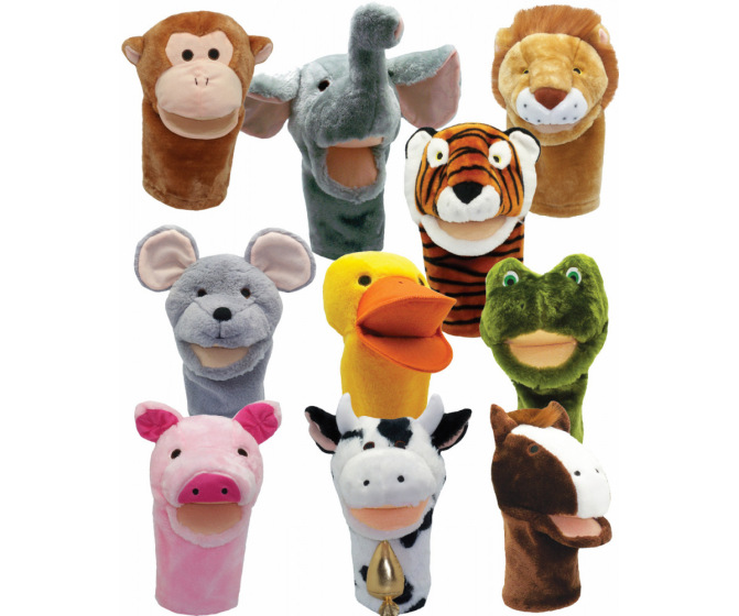 Bigmouth Animal Puppets (Set of 10)
