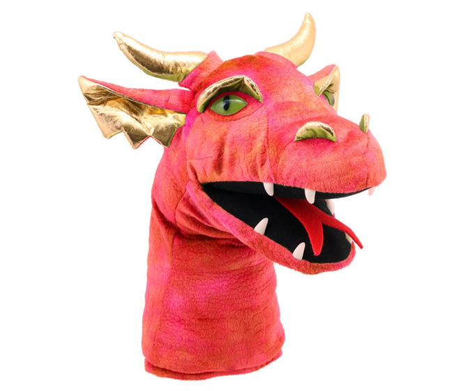 Large Red Dragon Head Puppet