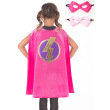 Deluxe Pink Superhero Cape & Mask