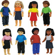 Multicultural Toddler Dolls (Set of 8)