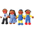 African American Family Puppets