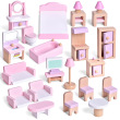 Economy Dollhouse Furniture Set - 22 pieces