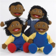 African American Family Puppets