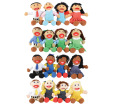 Ethnically Diverse Family Puppet Set (16 Puppets)