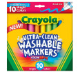 Crayola Ultra-Clean Markers, Broad Line Bright