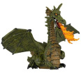 Green Dragon with Flame