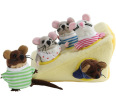 Mouse Family in Cheese Puppet