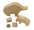 Wooden Elephant Family