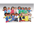 Ethnically Diverse Family Puppet Set (16 Puppets)