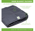 Weighted Lap Blanket - Large - Gray