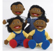 African American Family Puppets