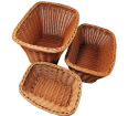 Plastic Woven Baskets - Rectangular - Set of 3