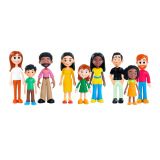 Diverse People Set of 9 - Family - Multiethnic