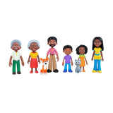 Diverse People Set of 8 - Family - Black